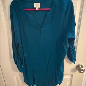 St. John's Bay Teal Tunic Top